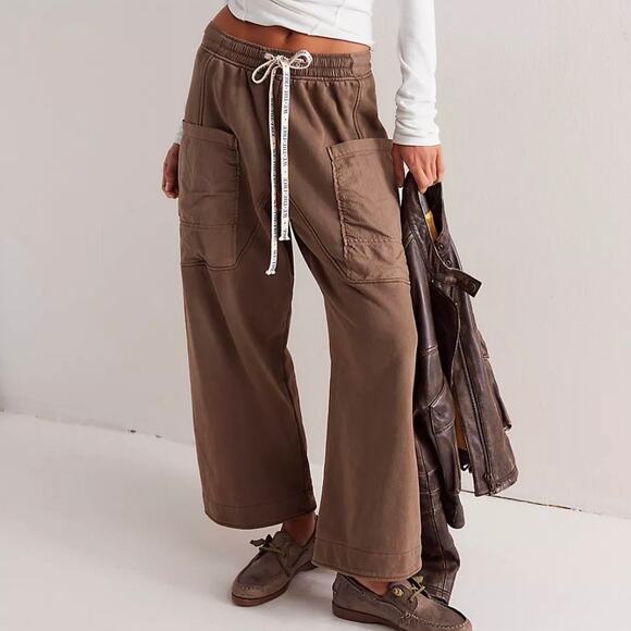 Free People We The Free Jet Set Knit Pull-On Pants L - Picture 8 of 10